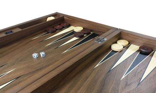 Tuana Game Geniş Ceviz Tavla Takımı Satranç Kareli - 6