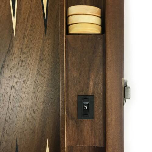 Tuana Game Geniş Ceviz Tavla Takımı Satranç Kareli - 8