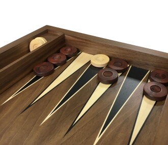 Tuana Game Geniş Ceviz Tavla Takımı Satranç Kareli - 9