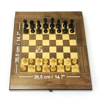 Tuana Game Geniş Ceviz Tavla ve Satranç Takımı - 5