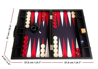 Helena Wood Art Turnuva Boy Tavla Kumaş Zemin 57x75 cm Kırmızı Beyaz Ahşap Vido - 3