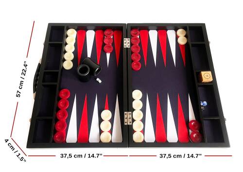 Helena Wood Art Turnuva Boy Tavla Kumaş Zemin 57x75 cm Kırmızı Beyaz Ahşap Vido - 3