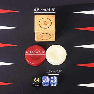 Helena Wood Art Turnuva Boy Tavla Kumaş Zemin 57x75 cm Kırmızı Beyaz Ahşap Vido - 4