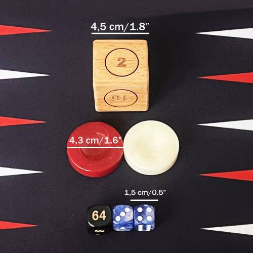 Helena Wood Art Turnuva Boy Tavla Kumaş Zemin 57x75 cm Kırmızı Beyaz Ahşap Vido - 4