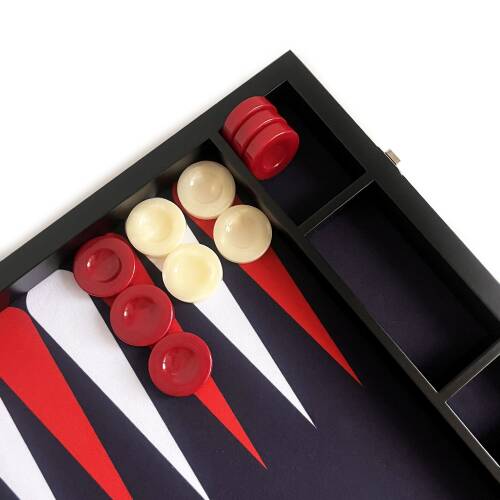 Helena Wood Art Turnuva Boy Tavla Kumaş Zemin 57x75 cm Kırmızı Beyaz Ahşap Vido - 7