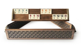 Helena Wood Art VIP Oymalı Masif Ahşap Okey Takımı Begonya - 5