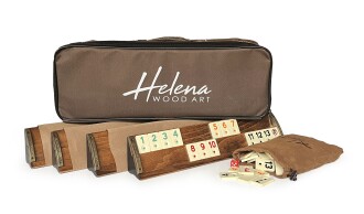 Helena Wood Art VIP Oymalı Masif Ahşap Okey Takımı Begonya - 8