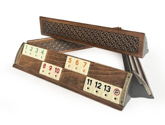 Helena Wood Art VIP Oymalı Masif Ahşap Okey Takımı Begonya - 3