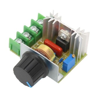 Hız Düğmesi 2000W Thyristor Elektronik Voltaj Regülatörü Dim Hız Sıcaklık Kontrolü - 2