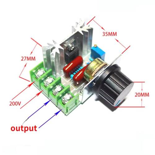 Hız Düğmesi 2000W Thyristor Elektronik Voltaj Regülatörü Dim Hız Sıcaklık Kontrolü - 4