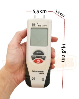 HT-1890 Dijital Manometre Fark Basınç Ölçer - 5