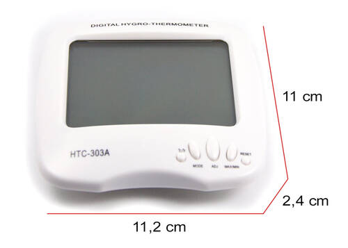HTC-303A Dijital Saatli Nem Ölçer Termometre
