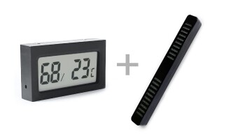 Set Of Humidor Humidifier and Digital Thermometer Hygrometer