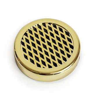 Humidor Puro Kutusu Nemlendirici Haznesi Yuvarlak ABS 58x13mm Sarı - 2