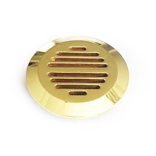 Humidor Puro Kutusu Nemlendirici Haznesi Yuvarlak Metal Sarı 43mm - 3