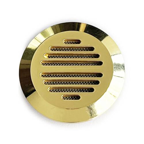 Humidor Puro Kutusu Nemlendirici Haznesi Yuvarlak Metal Sarı 43mm - 7