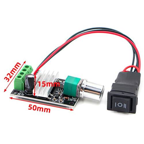 İleri Geri DC Motor Hız Kontrol Cihazı PWM DC 6V12V24V 3A