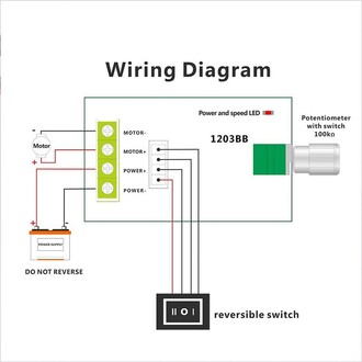 İleri Geri DC Motor Hız Kontrol Cihazı PWM DC 6V12V24V 3A - Thumbnail