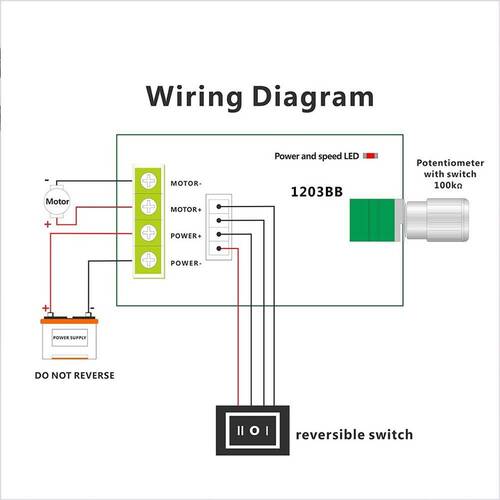 İleri Geri DC Motor Hız Kontrol Cihazı PWM DC 6V12V24V 3A