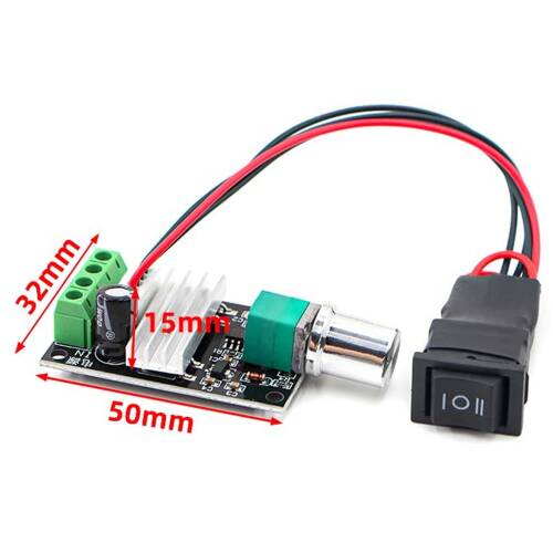 İleri Geri DC Motor Hız Kontrol Cihazı PWM DC 6V12V24V 3A - 4