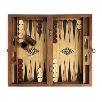 Infiniti Numeratörlü Ahşap Tavla Ceviz 