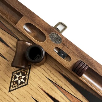 Infiniti Numeratörlü Ahşap Tavla Ceviz - 8