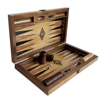 Infiniti Numeratörlü Ahşap Tavla Ceviz - 10