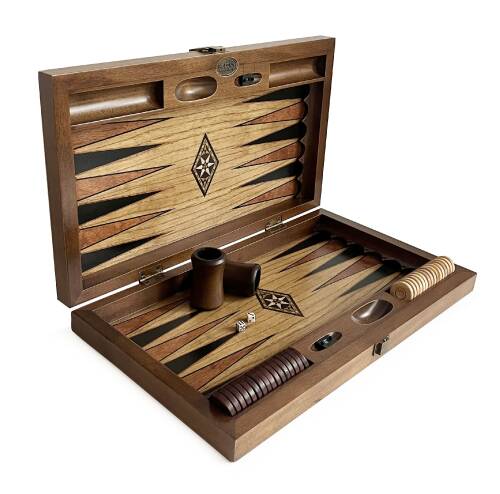 Infiniti Numeratörlü Ahşap Tavla Ceviz - 10