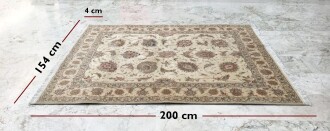 İran Tebriz İpek yün Karışımı El dokuması Halı 154x200 - 3