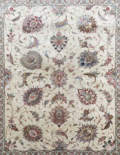 İran Tebriz İpek yün Karışımı El dokuması Halı 154x200 - 6