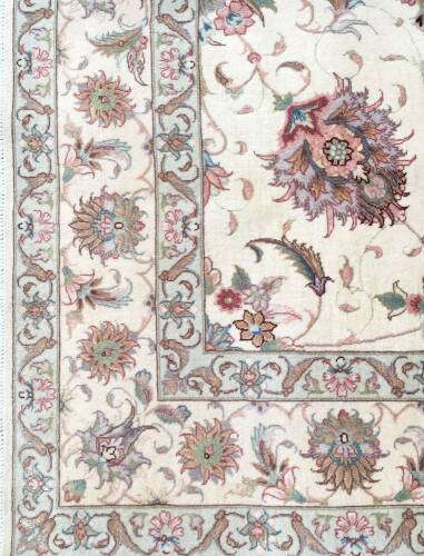 İran Tebriz İpek yün Karışımı El dokuması Halı 154x200 - 7