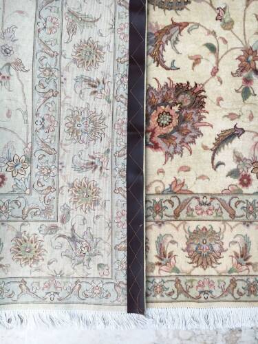 İran Tebriz İpek yün Karışımı El dokuması Halı 154x200 - 8