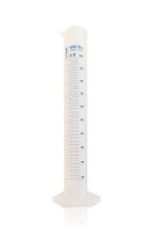 ISOLAB 1000ml Plastic Measure Blue Scale
