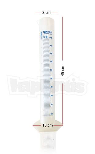 ISOLAB 1000ml Plastik Mezür Mavi Skala - 5