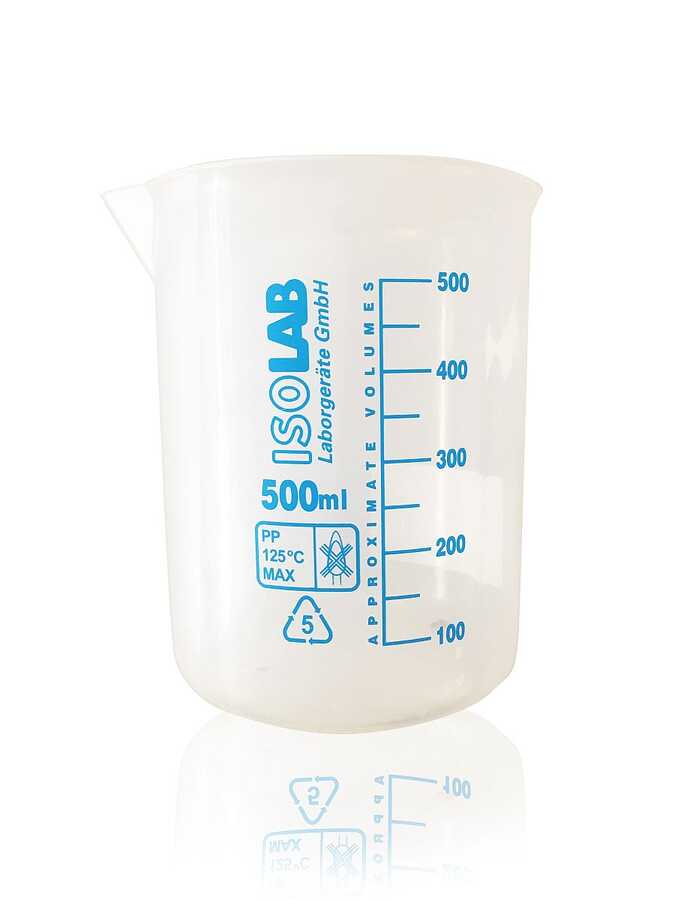  Isolab 500ml Ölçü Kabı Beher Mavi Skala