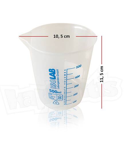 ISOLAB 500ml Ölçü Kabı Beher Mavi Skala