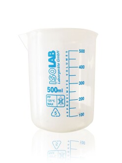 ISOLAB 500ml Ölçü Kabı Beher Mavi Skala 