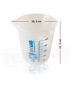 ISOLAB 500ml Ölçü Kabı Beher Mavi Skala - 4