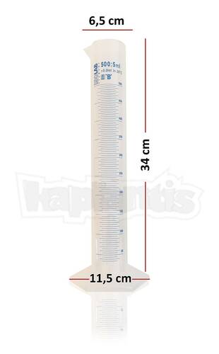 ISOLAB 500ml Plastik Mezür Mavi Skala