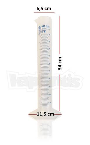 ISOLAB 500ml Plastik Mezür Mavi Skala - 4
