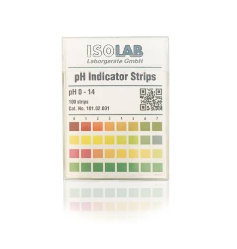 ISOLAB Ph Test Kağıdı 0-14PH 100ad. - 1