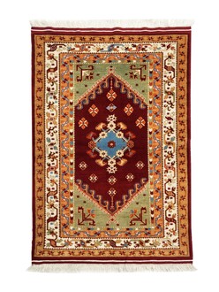Handicraft - Turkish Izmir Vintage NomadHand Knotted Rug 120 x 180 cm (3.9' x 5.9')