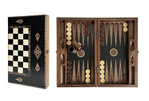 King Tavla Geniş Siyah - 1