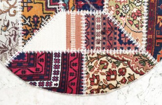 Kırkyama El Dokuma Halı 100cm XHE0047 - 6