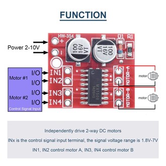 L298N Mini 2 Yönlü Motor Sürücü İleri ve Geri PWM Hız Regülatörü Dual H-Bridge Stepper Motor - Thumbnail