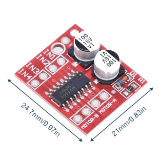L298N Mini 2 Yönlü Motor Sürücü İleri ve Geri PWM Hız Regülatörü Dual H-Bridge Stepper Motor - 4
