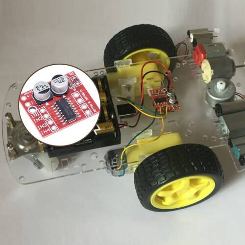L298N Mini 2 Yönlü Motor Sürücü İleri ve Geri PWM Hız Regülatörü Dual H-Bridge Stepper Motor - 6
