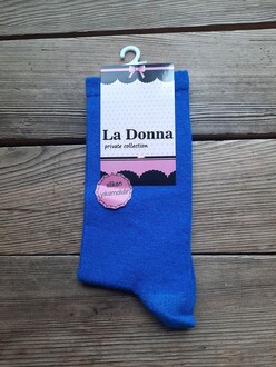 La Donna Bayan Çorap Uzun 36-40 Mavi - Thumbnail