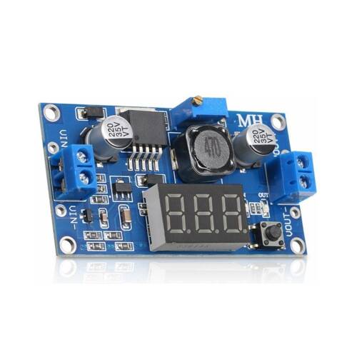 LM2596 DC-DC Ayarlanabilir Step-Down Modül Dijital Voltmetre Göstergeli - 2