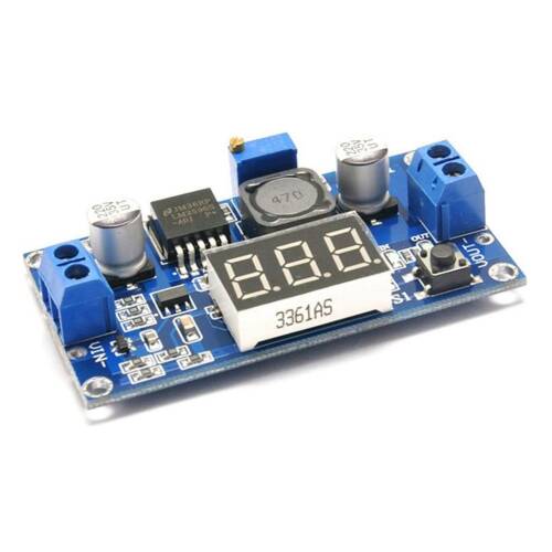 LM2596 DC-DC Ayarlanabilir Step-Down Modül Dijital Voltmetre Göstergeli - 1